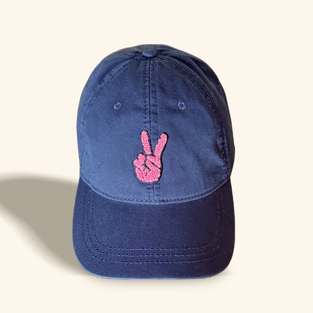 American Eagle Cap with Pink Peace Sign
